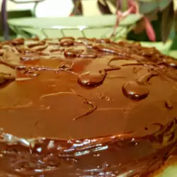 Tarta con crema de chocolate y mascarpone
