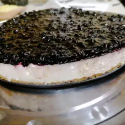 Tarta de coco con arándanos