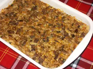 Arroz al horno con asadurilla de cordero