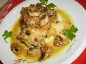 Cordero con champiñones especiado