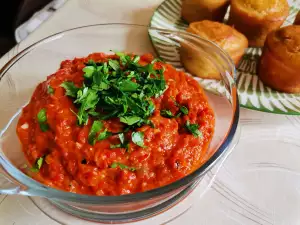 Ajvar con berenjenas y zanahorias