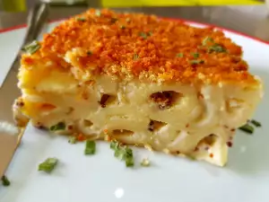 Macarrones al horno con queso estilo americano