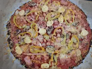 Pizza con masa de coliflor (sin gluten)