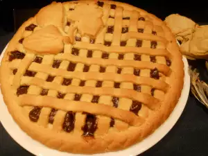 Pastafrola con crema de chocolate