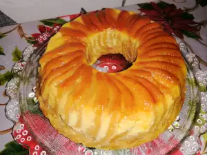 Tarta de galletas y flan