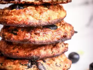 Galletas proteicas con arándanos y chocolate