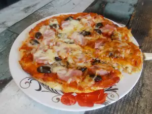 Masa de pizza con garbanzos