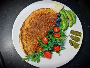 Tortilla de avena y espinacas