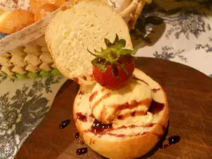 Sándwich de brioche siciliano con helado