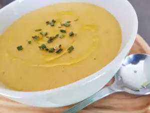 Crema de guisantes y brócoli