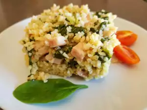 Bulgur con pollo y espinacas