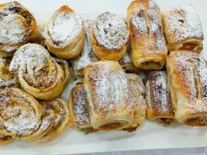 Bollos de hojaldre con calabaza y nueces