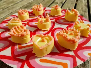 Bombones de chocolate blanco para San Valentín