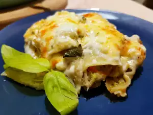 Canelones con relleno de brócoli y calabacín