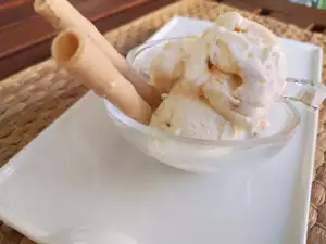 Helado casero de caramelo