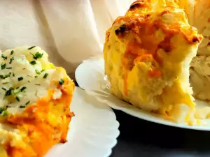 Coliflor rellena con queso