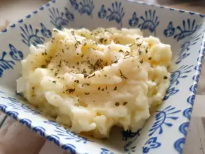 Puré de patata, apio y nata