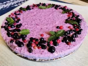 Tarta de queso con ricotta y arándanos