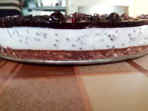 Tarta de queso con galletas y queso crema