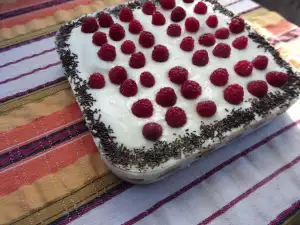 Tarta de queso con mascarpone y frambuesas