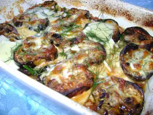 Berenjenas al horno con ajo y quesos