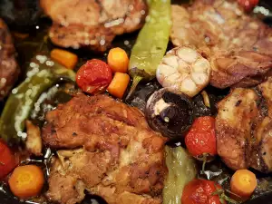 Pollo marinado al horno