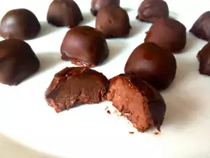 Bombones de chocolate con alubias rojas