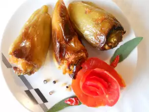 Pimientos rellenos de mijo y arroz