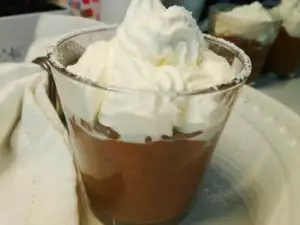 Crema de chocolate y caquis