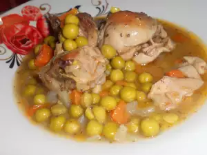 Guiso de pollo dietético con verduras