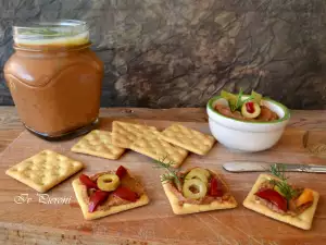 Paté de hígado y verduras