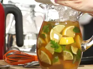 Té halado casero con albaricoques