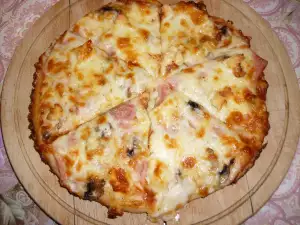 Pizza con champiñones, fácil y deliciosa