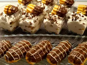 Éclairs con crema y crema con éclairs