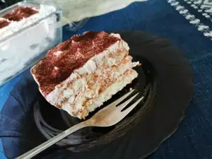 Tarta de bizcochos con mantequilla de cacahuetes