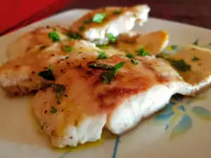 Filete de perca con vino blanco