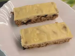 Flapjack de cereza con yogur