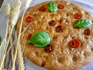 Focaccia integral con aceite de oliva aromático