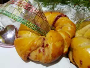 Roscas navideñas de frambuesa