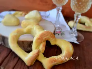 Rosquillas en forma de corazón para enamorados