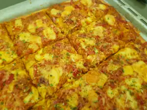 Pizza con harina de arroz (sin gluten)