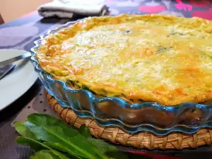 Quiche de espinacas, acedera y nata