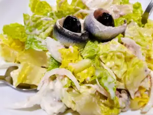 Ensalada verde con atún y anchoas