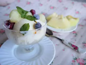 Helado casero de melón