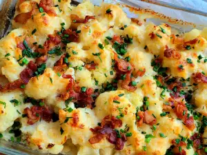 Coliflor al horno con bacon