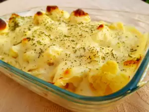 Coliflor con queso de cabra y bechamel