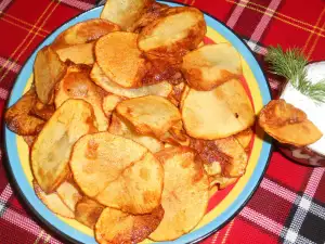 Chips picantes con salsa de yogur y ajo