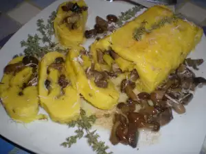 Rollo de patata con champiñones