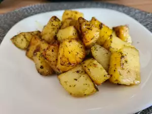 Patatas espaciadas con mantequilla