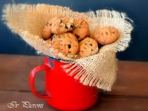 Galletas de harina de castañas con gotas de chocolate